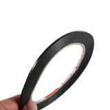 10M Length 2mm Width Black Super Strong Sticky Double Sided Self Adhesive Foam Tape Roll New - Front View