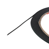 10M Length 2mm Width Black Super Strong Sticky Double Sided Self Adhesive Foam Tape Roll New - Side View