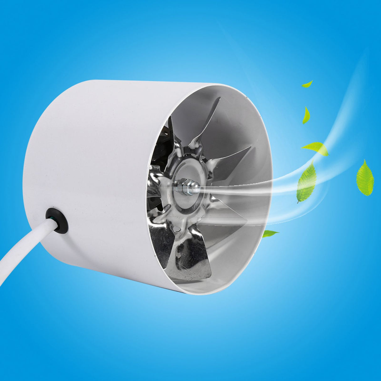Inline Duct Fan Exhaust Ventilation Home Indoor Air Vent Cooling Steel Blade 220V 20W