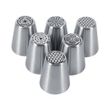 6PCS Stainless Steel Flower Cake Icing Piping Nozzles Decorating Tips Pastry DIY Baking Tools