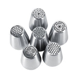 6PCS Stainless Steel Flower Cake Icing Piping Nozzles Decorating Tips Pastry DIY Baking Tools