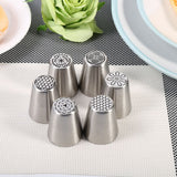 6PCS Stainless Steel Flower Cake Icing Piping Nozzles Decorating Tips Pastry DIY Baking Tools - Rear View