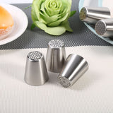 6PCS Stainless Steel Flower Cake Icing Piping Nozzles Decorating Tips Pastry DIY Baking Tools - Low Angle