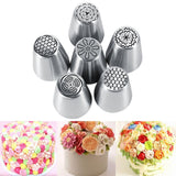 6PCS Stainless Steel Flower Cake Icing Piping Nozzles Decorating Tips Pastry DIY Baking Tools