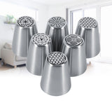 6PCS Stainless Steel Flower Cake Icing Piping Nozzles Decorating Tips Pastry DIY Baking Tools