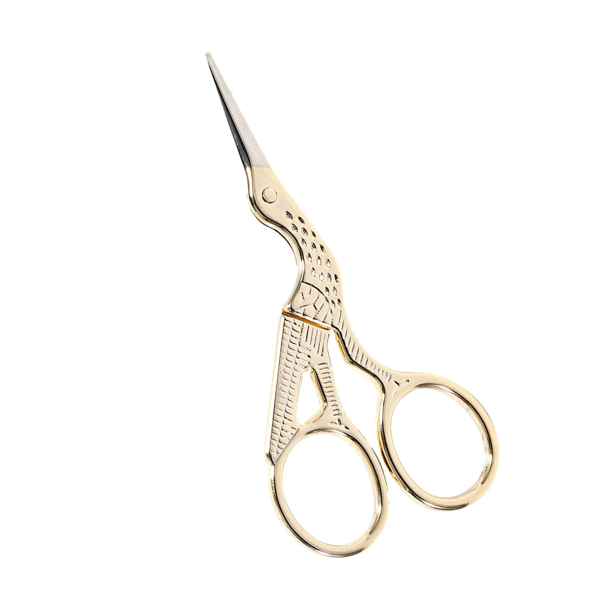 1Pc Stainless Steel Embroidery Sewing Tools Crane Shape Shears Cross Stitch Scissors Gold