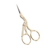 1Pc Stainless Steel Embroidery Sewing Tools Crane Shape Shears Cross Stitch Scissors Gold