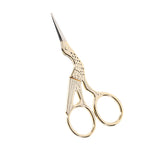 1Pc Stainless Steel Embroidery Sewing Tools Crane Shape Shears Cross Stitch Scissors Gold
