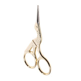 1Pc Stainless Steel Embroidery Sewing Tools Crane Shape Shears Cross Stitch Scissors Gold - Close-Up Angle