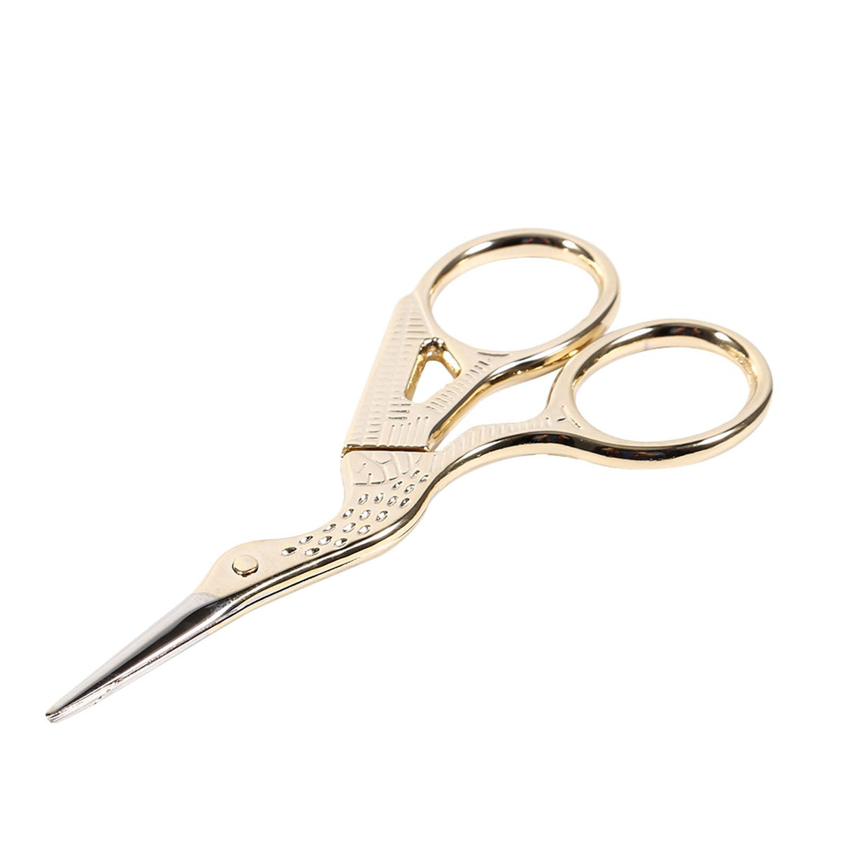 1Pc Stainless Steel Embroidery Sewing Tools Crane Shape Shears Cross Stitch Scissors Gold