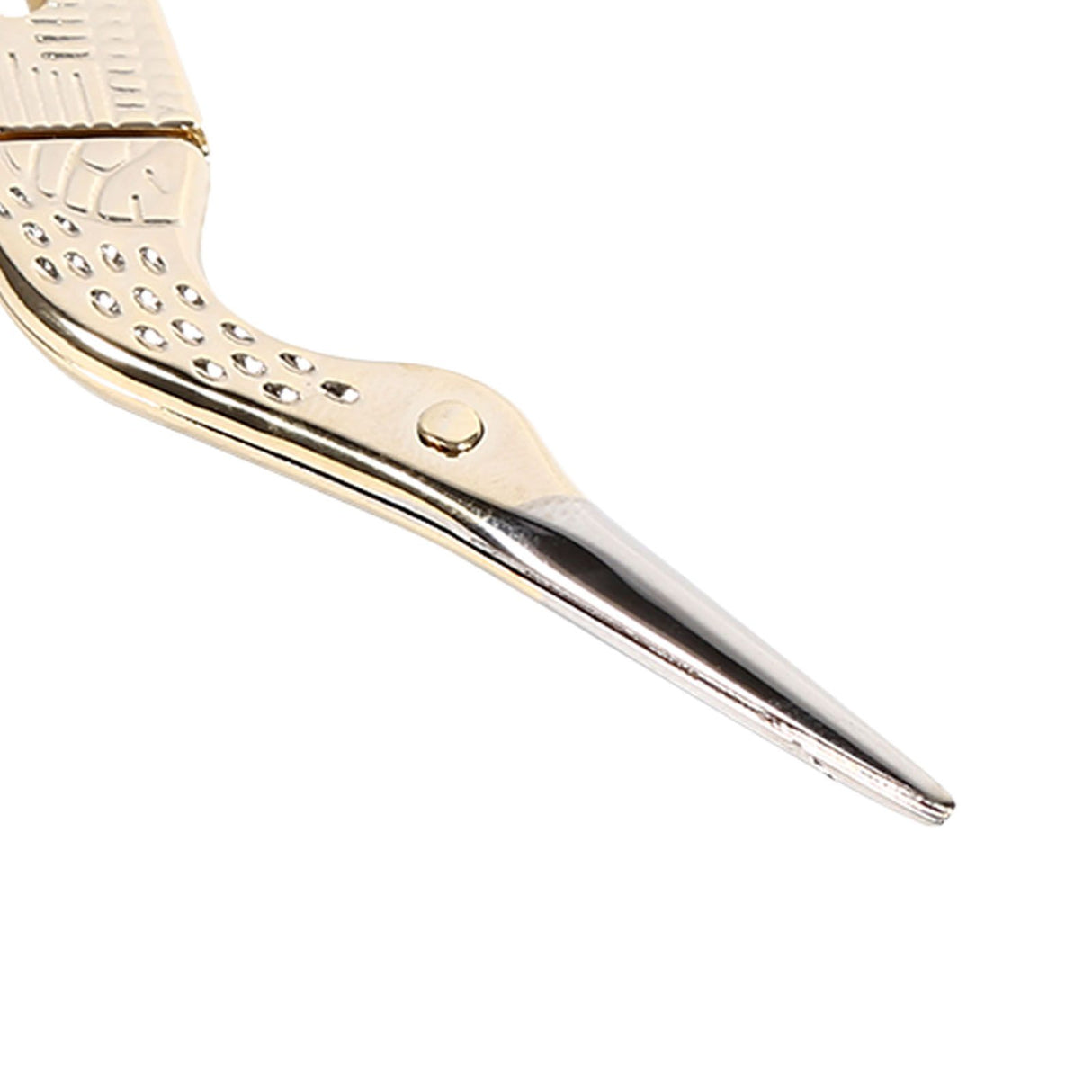 1Pc Stainless Steel Embroidery Sewing Tools Crane Shape Shears Cross Stitch Scissors Gold