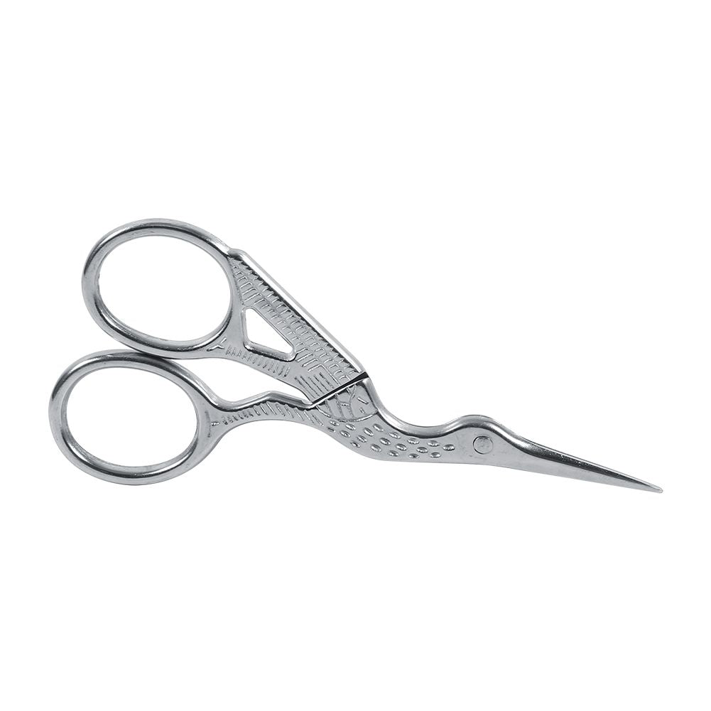 1Pc Stainless Steel Embroidery Sewing Tools Crane Shape Shears Cross Stitch Scissors Silver