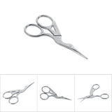 1Pc Stainless Steel Embroidery Sewing Tools Crane Shape Shears Cross Stitch Scissors Silver