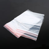 3 Sizes 100Pcs Reusable Zip Lock Clear Plastic Sealing Packaging Bags For Candy Nut Food Storage - Side View