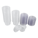 50Pcs Disposable Plastic Clear Sauce Chutney Cups Boxes With Lid Food Takeaway Hot (4oz)