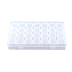 Clear Plastic 28 Slots Adjustable Tablet Medicine Pill Jewelry Storage Organizer Box Container