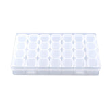 Clear Plastic 28 Slots Adjustable Tablet Medicine Pill Jewelry Storage Organizer Box Container