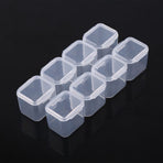 Clear Plastic 28 Slots Adjustable Tablet Medicine Pill Jewelry Storage Organizer Box Container
