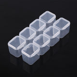 Clear Plastic 28 Slots Adjustable Tablet Medicine Pill Jewelry Storage Organizer Box Container - Side View
