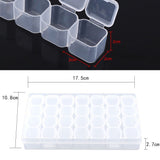 Clear Plastic 28 Slots Adjustable Tablet Medicine Pill Jewelry Storage Organizer Box Container - Extra Image