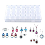 Clear Plastic 28 Slots Adjustable Tablet Medicine Pill Jewelry Storage Organizer Box Container - Extra Image