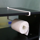 Under Cabinet Paper Roll Towel Hanging Holder Rack Stainless Metal Kitchen Storage Organizer - Rear View