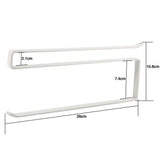 Under Cabinet Paper Roll Towel Hanging Holder Rack Stainless Metal Kitchen Storage Organizer - Low Angle