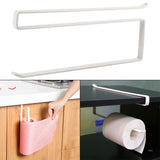 Under Cabinet Paper Roll Towel Hanging Holder Rack Stainless Metal Kitchen Storage Organizer