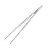 Stainless Steel Silver Long Food Tongs Straight Home Medical Tweezers Garden Kitchen Tool 30cm