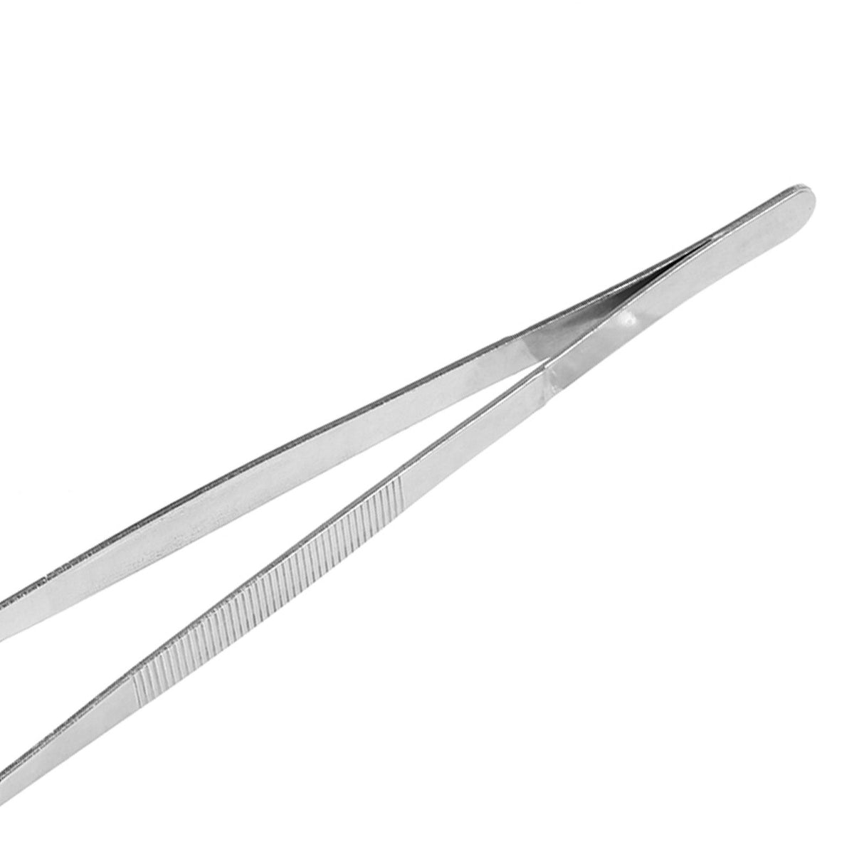 Stainless Steel Silver Long Food Tongs Straight Home Medical Tweezers Garden Kitchen Tool 30cm