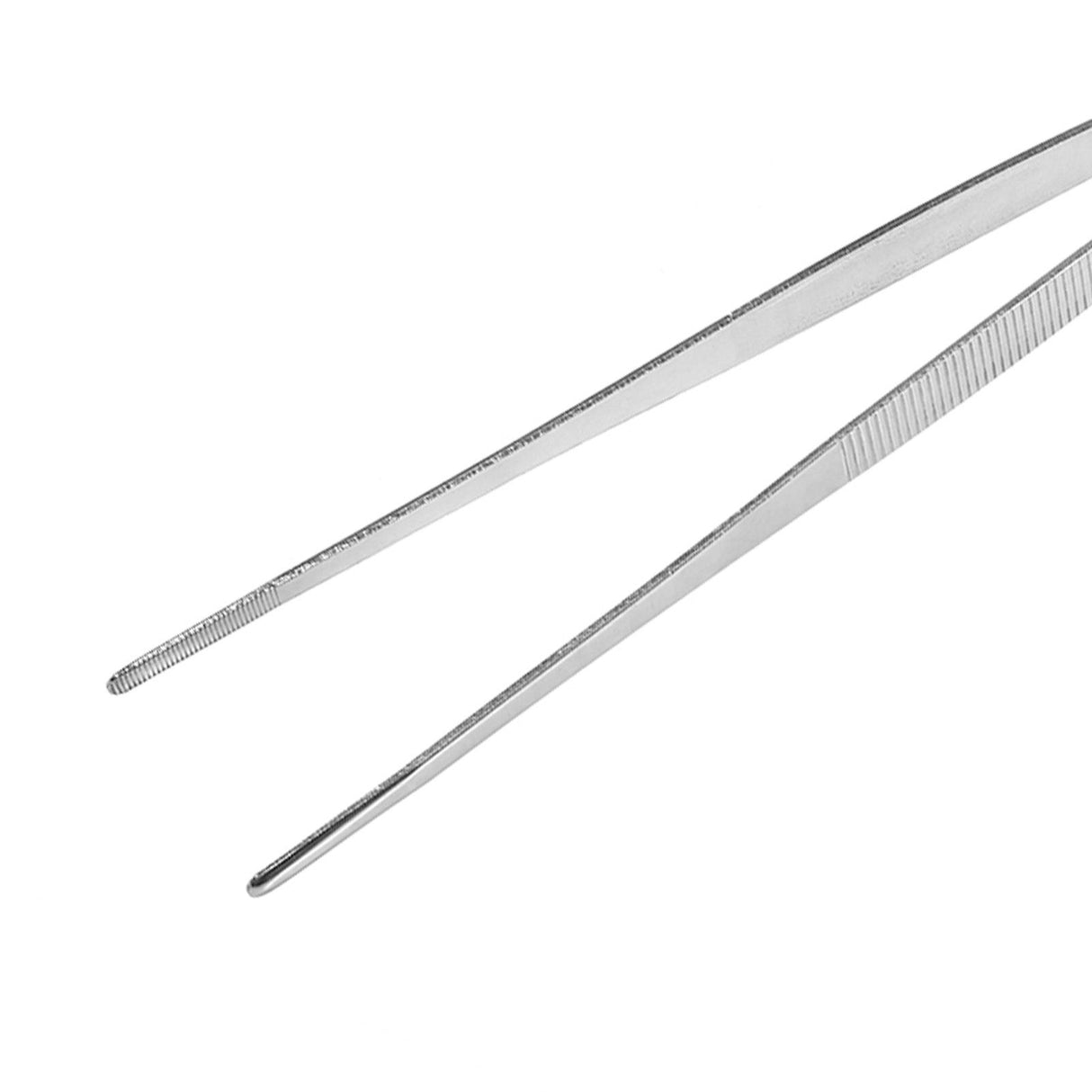Stainless Steel Silver Long Food Tongs Straight Home Medical Tweezers Garden Kitchen Tool 30cm
