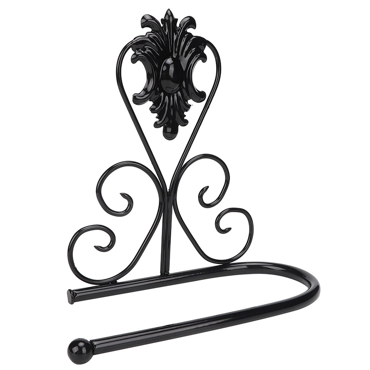 Paper Towel Holder Wall mounted Tissue Rack for Kitchen Bathroom (Black)