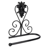 Paper Towel Holder Wall mounted Tissue Rack for Kitchen Bathroom (Black)