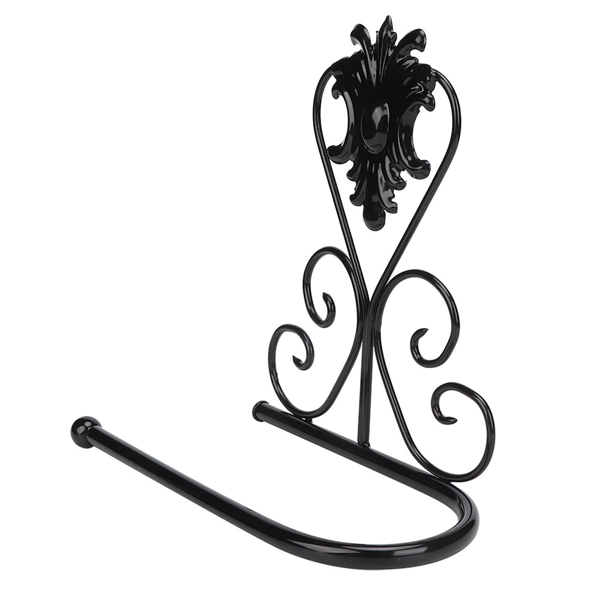 Paper Towel Holder Wall mounted Tissue Rack for Kitchen Bathroom (Black)