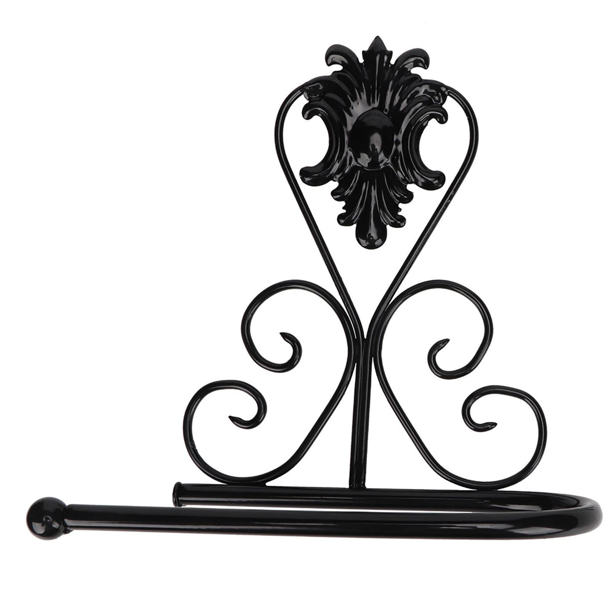 Paper Towel Holder Wall mounted Tissue Rack for Kitchen Bathroom (Black)