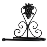 Paper Towel Holder Wall mounted Tissue Rack for Kitchen Bathroom (Black) - 45-Degree Angle