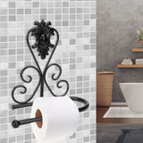 Paper Towel Holder Wall mounted Tissue Rack for Kitchen Bathroom (Black) - Close-Up Angle