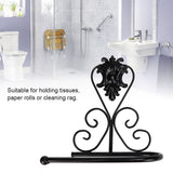 Paper Towel Holder Wall mounted Tissue Rack for Kitchen Bathroom (Black) - Extra Image