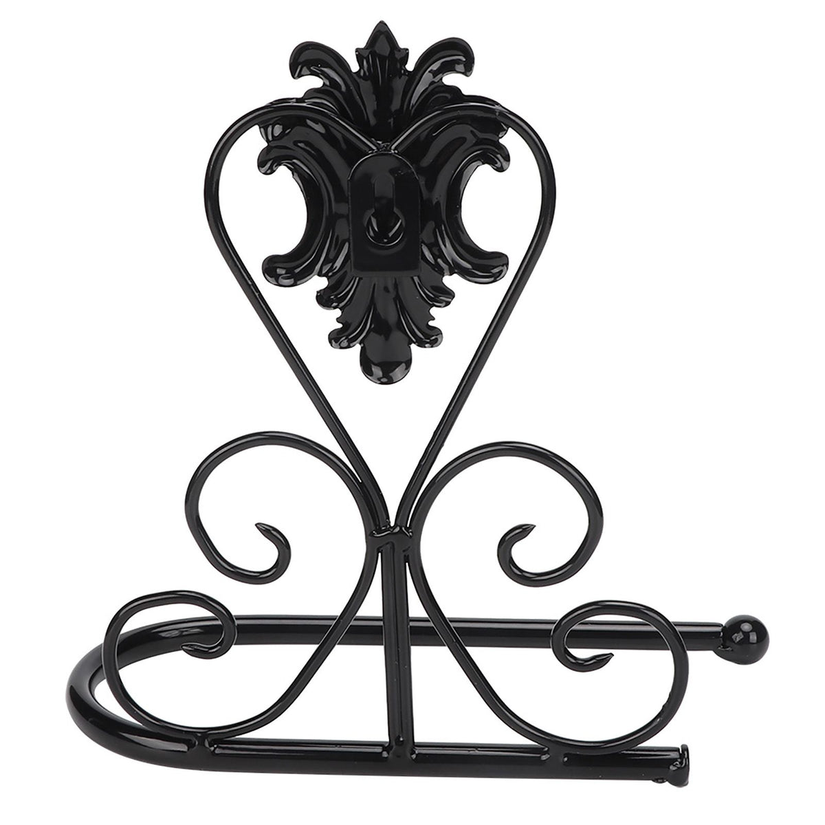 Paper Towel Holder Wall mounted Tissue Rack for Kitchen Bathroom (Black)