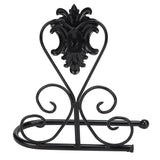 Paper Towel Holder Wall mounted Tissue Rack for Kitchen Bathroom (Black)
