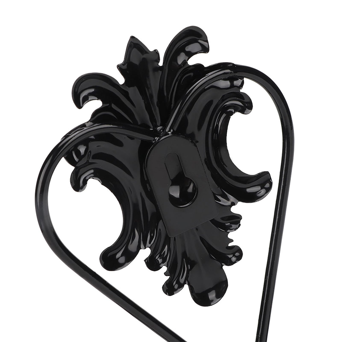 Paper Towel Holder Wall mounted Tissue Rack for Kitchen Bathroom (Black)