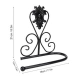 Paper Towel Holder Wall mounted Tissue Rack for Kitchen Bathroom (Black)
