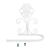 Paper Towel Holder Wall mounted Tissue Rack for Kitchen Bathroom (White)