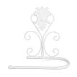 Paper Towel Holder Wall mounted Tissue Rack for Kitchen Bathroom (White) - Front View