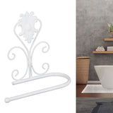 Paper Towel Holder Wall mounted Tissue Rack for Kitchen Bathroom (White) - Rear View