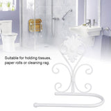 Paper Towel Holder Wall mounted Tissue Rack for Kitchen Bathroom (White) - Close-Up Angle