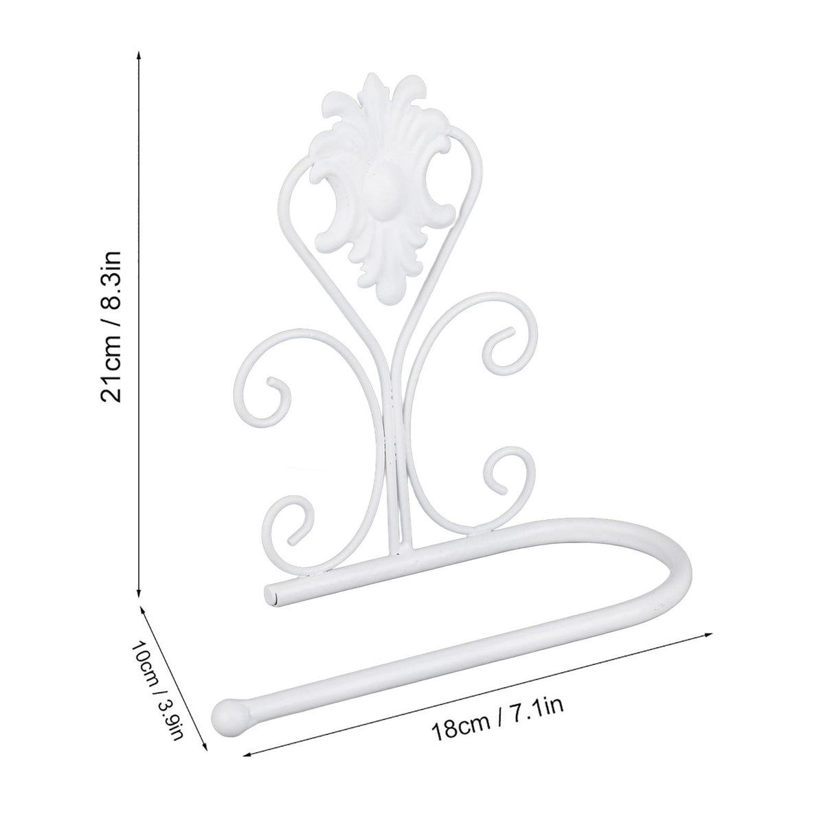 Paper Towel Holder Wall mounted Tissue Rack for Kitchen Bathroom (White)