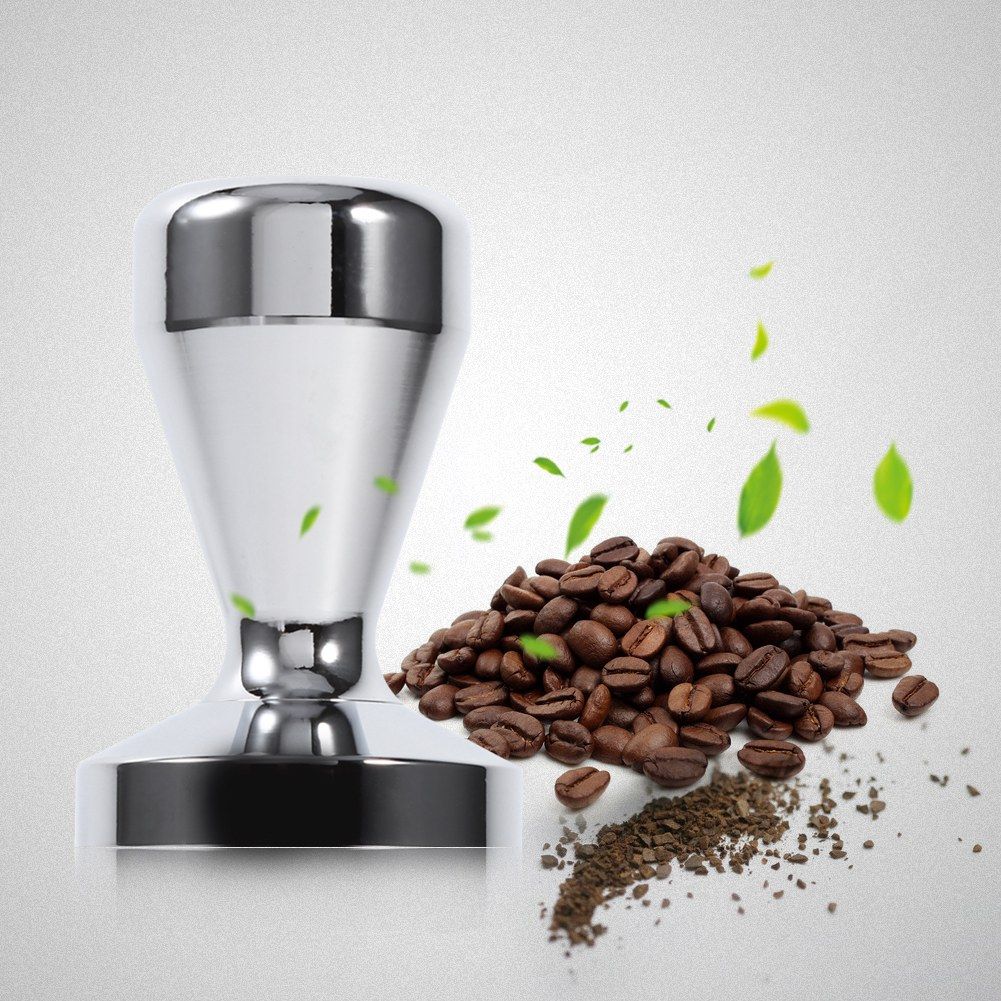 Stainless Steel Espresso Tamper Coffee Bean Press Tool With 51mm Diameter Flat Base Hot