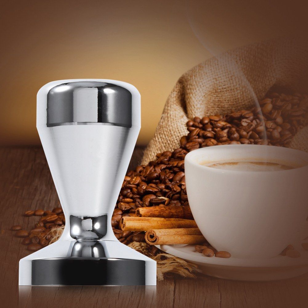 Stainless Steel Espresso Tamper Coffee Bean Press Tool With 51mm Diameter Flat Base Hot