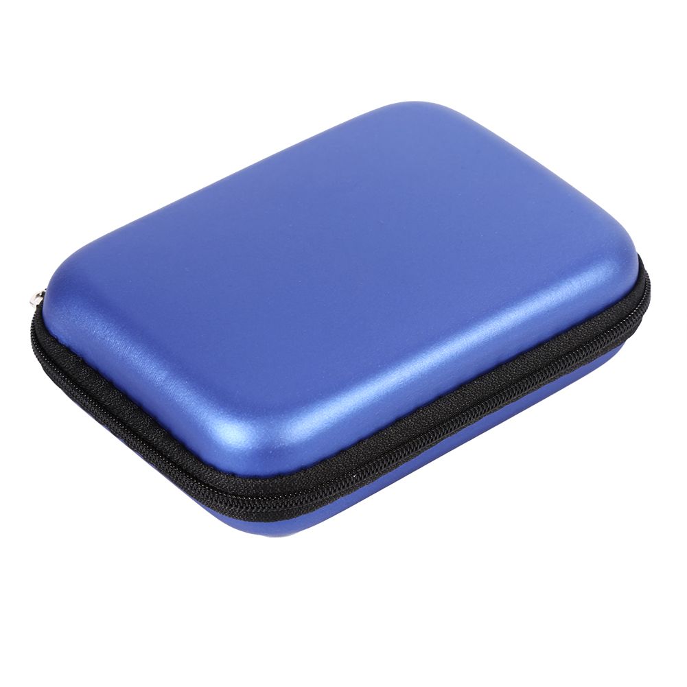 Digital Accessories Cable Earphone Storage Organizer USB Flash Drive Case Bag Hot (Dark Blue)